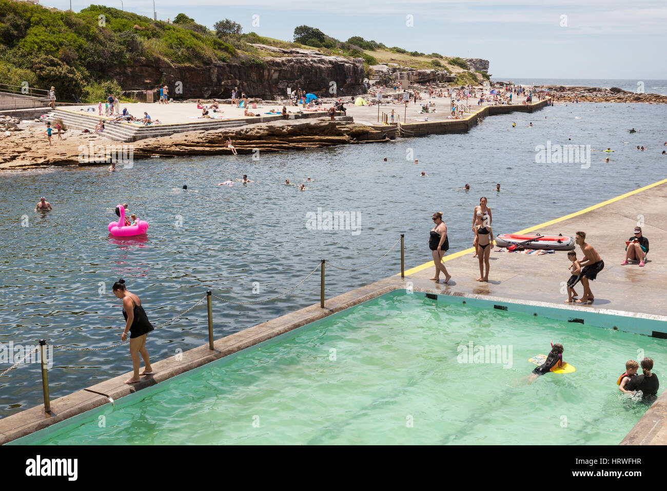 Saltwater pool, Clovelly, Sydney, New South Wales, Australia Stock Photo