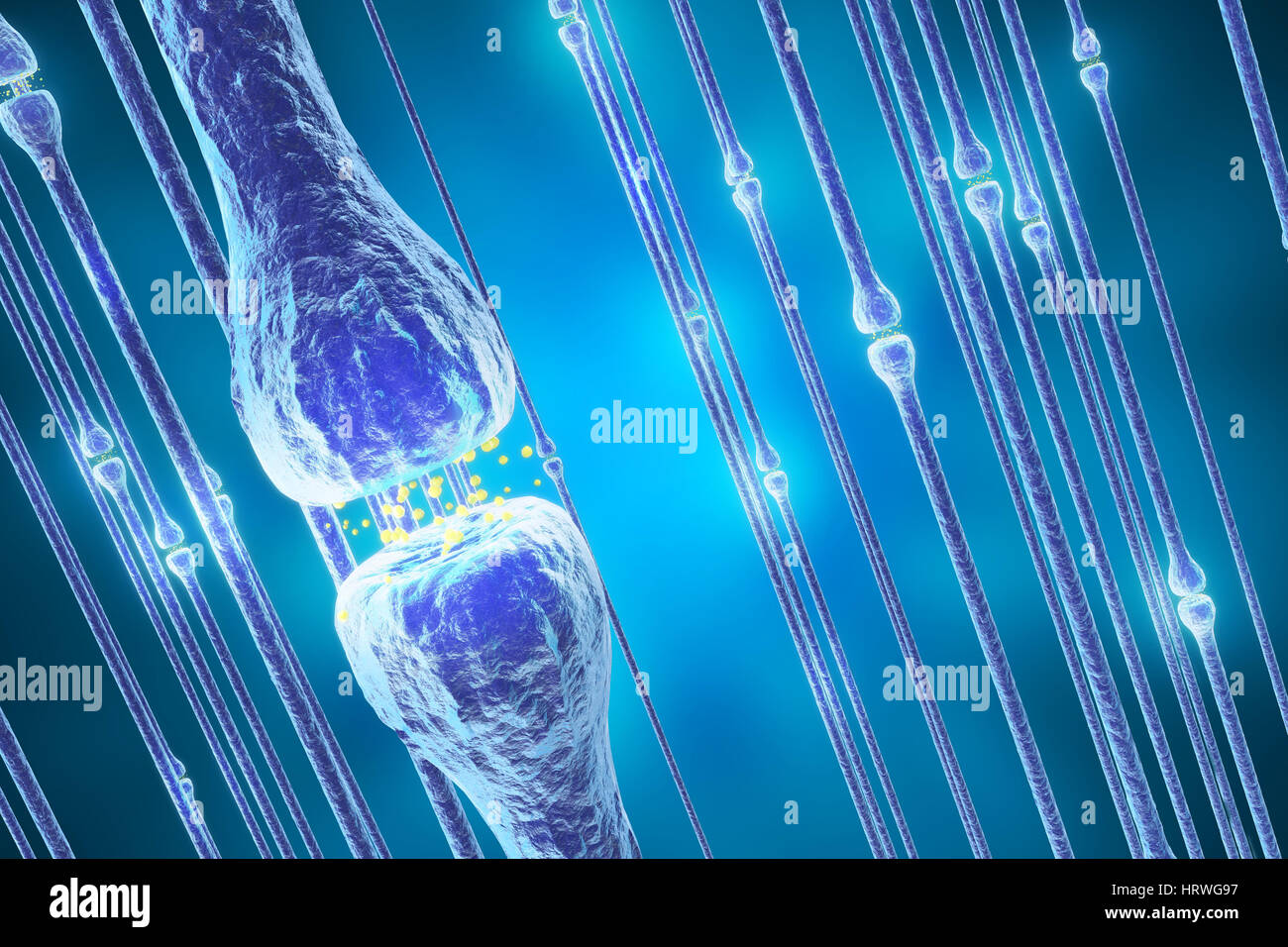 Illustration of an active receptor isolated on white background, 3d rendering Stock Photo