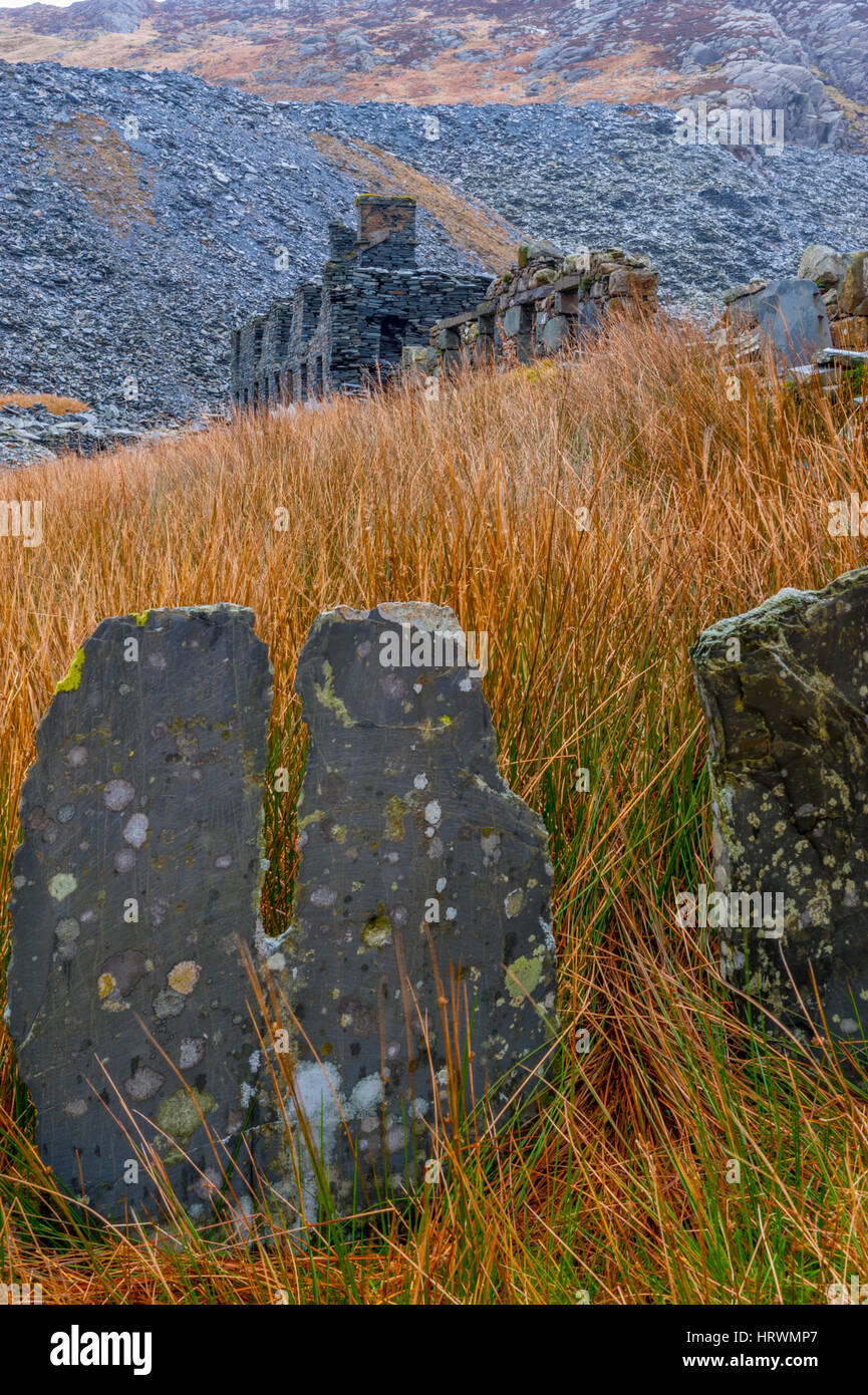 The old slate quarry above, Tanygrisiau and Blaenau Ffestiniog Wales Stock Photo Alamy