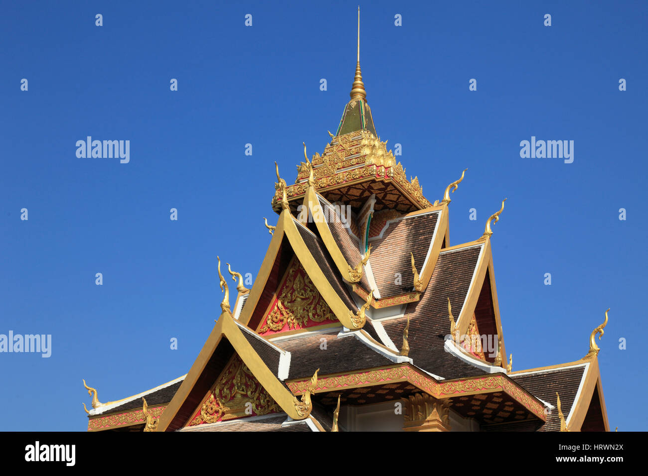 Laos, Vientiane, City Pillar, shrine Stock Photo Alamy