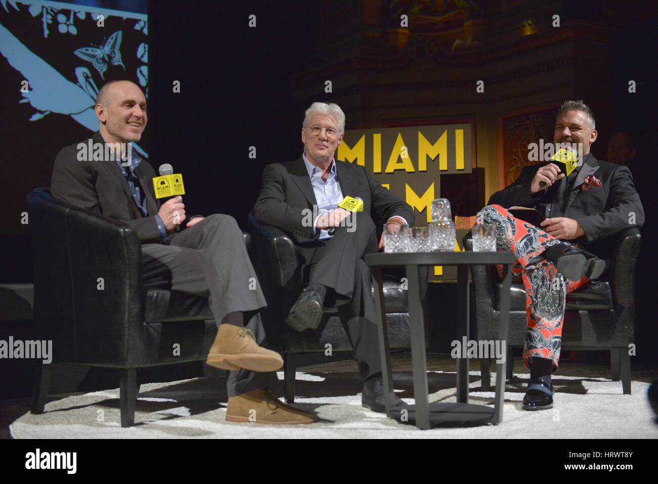 Miami, Florida, USA. 3rd Mar, 2017. Director Joseph Cedar, actor ...