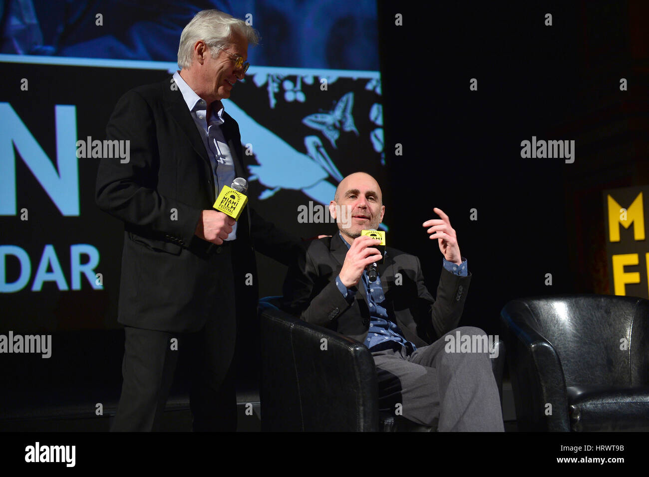 Miami, Florida, USA. 3rd Mar, 2017. Actor Richard Gere and Director ...