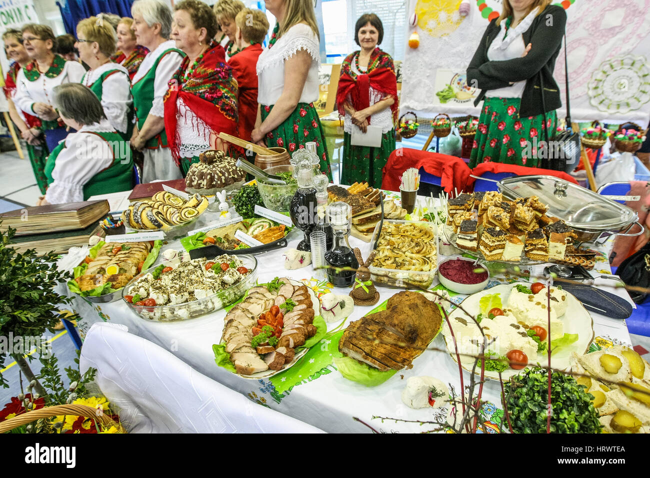 Zukowo Poland 04th Mar 2017 Table Full Of Traditional Kashubian Easter Cakes And Dishes Is Seen On 4 March 2017 In Zukowo Poland The Farmers Wives Associations From Kashubia Region Compete Who