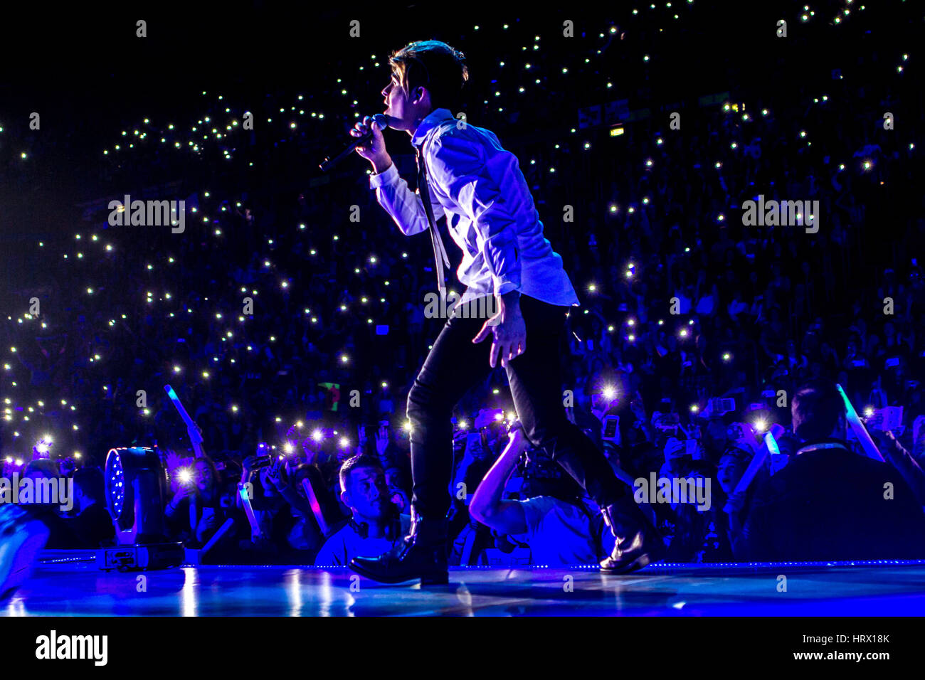 Assago, Italy. 04th Mar, 2017. Italian pop duo Benji & Fede performs live at Mediolanum Forum for their first show in a big venue Credit: Mairo Cinquetti/Alamy Live News Stock Photo