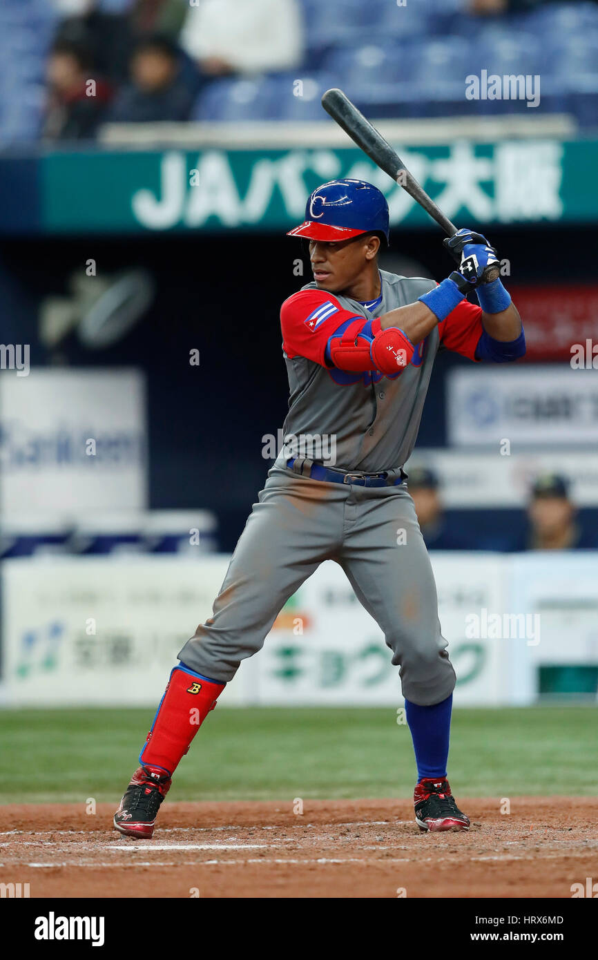 Osaka Japan 3rd Mar 17 Roel Santos Cub Baseball 17 World Baseball Classic Exhibithion Game Between Orix Buffaloes 3 3 Cuba At Kyocera Dome Osaka In Osaka Japan Credit Yohei Osada Aflo