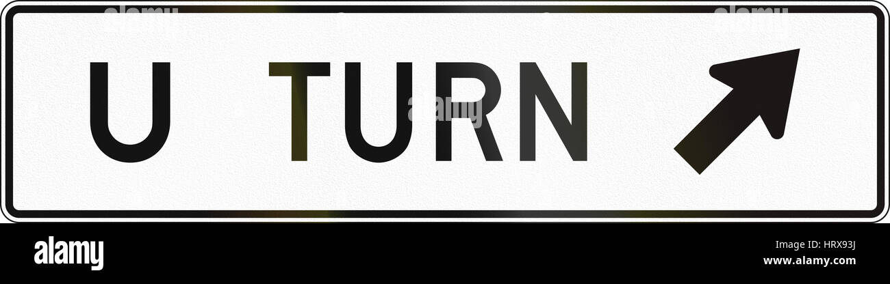United States MUTCD road sign - Allowed turns Stock Photo - Alamy