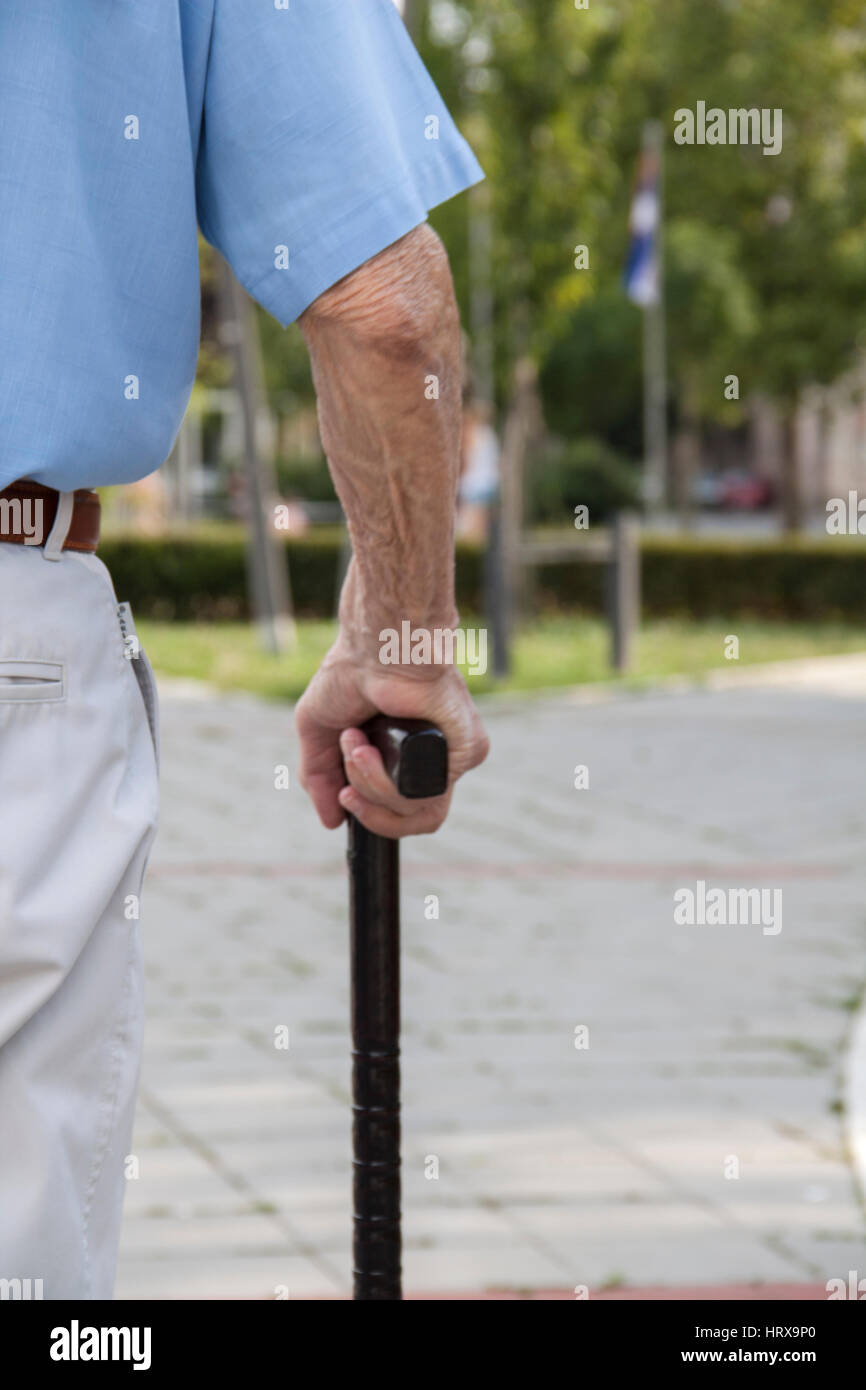 The old man with a cane hires stock photography and images Alamy