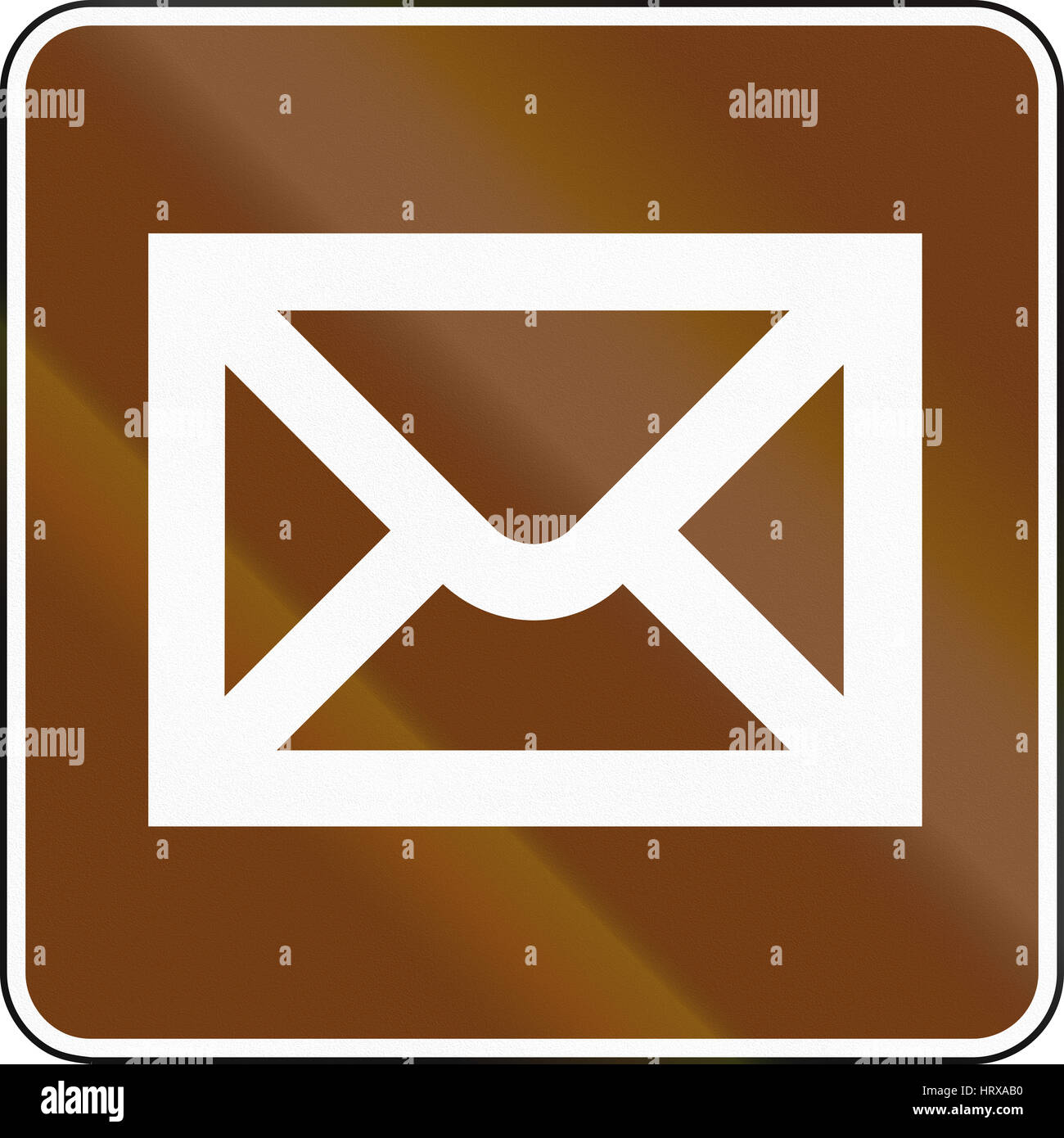 United States MUTCD guide road sign Post office Stock Photo Alamy