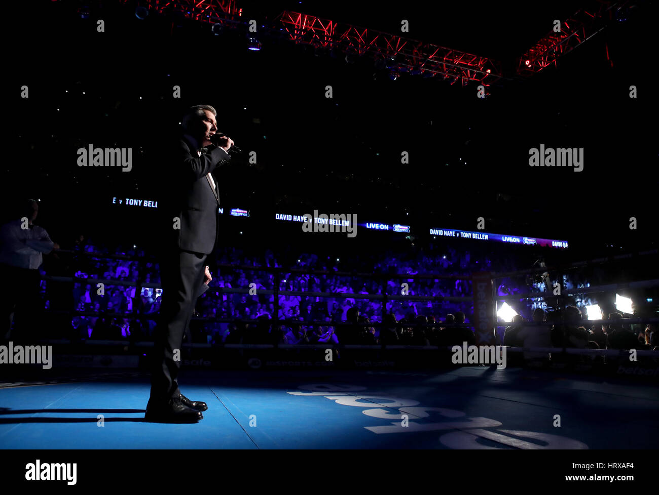 Ring announcer Michael Buffer at The O2. PRESS ASSOCIATION Photo