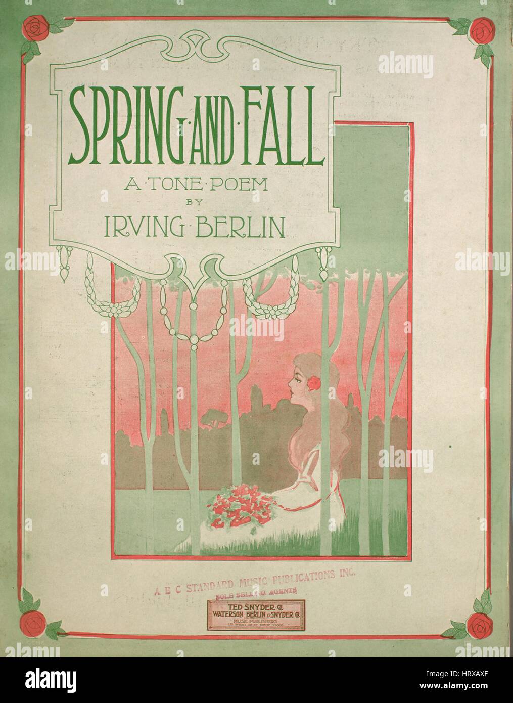 Sheet Music Cover Image Of The Song Spring And Fall A Tone Poem Stock Photo Alamy