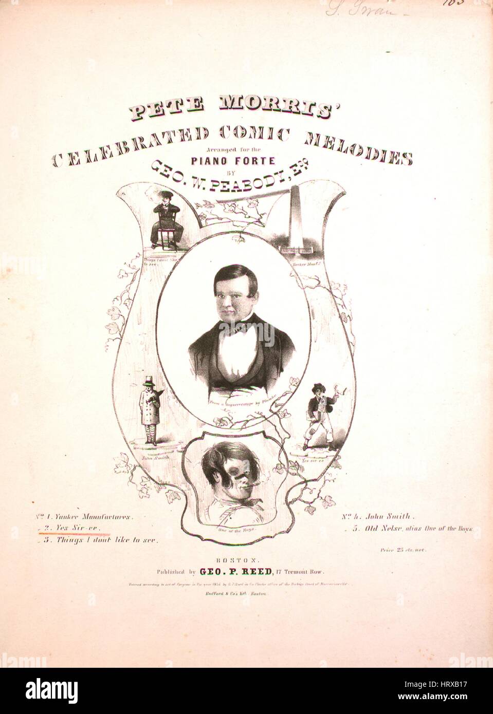 Sheet music cover image of the song 'Pete Morris' Celebrated Comic