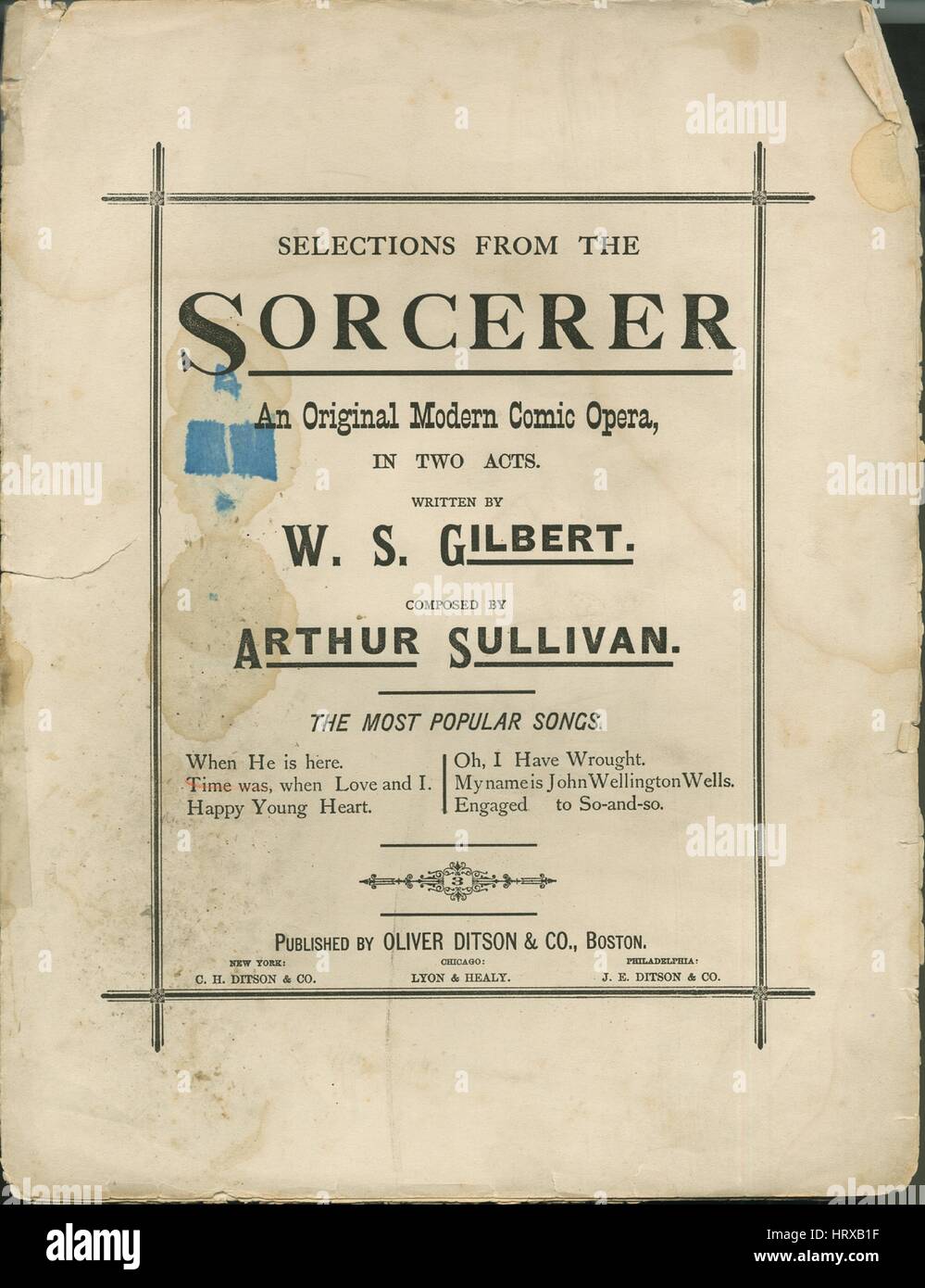 Gilbert and sullivan the sorcerer hires stock photography and images