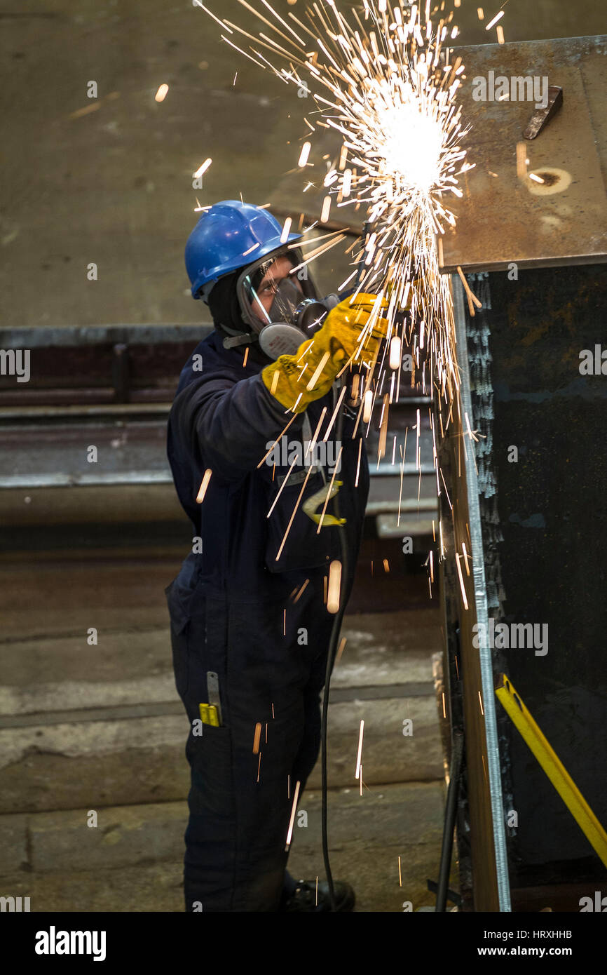 Welders working in heavy industry Stock Photo Alamy