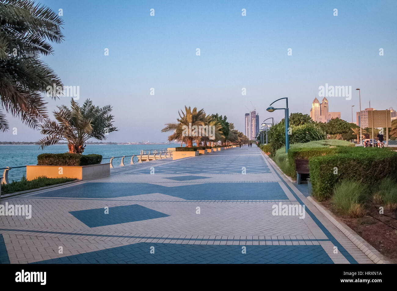 Corniche - Abu Dhabi, United Arab Emirates Stock Photo