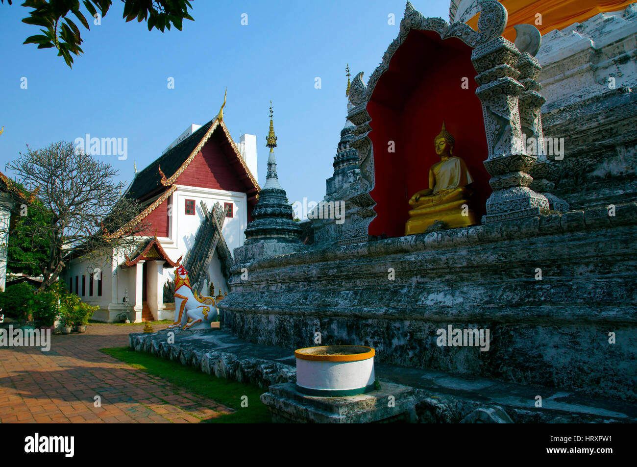 Wat Buppharam Stock Photo