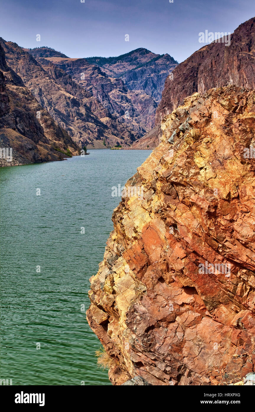 Hells Canyon Reservoir on Snake River, Hells Canyon, Idaho side at