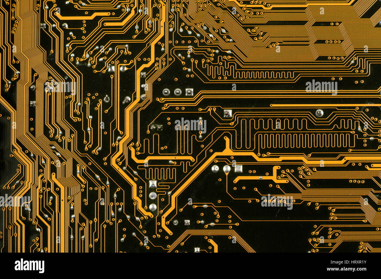 Electronic circuit plate background golden Stock Photo Alamy