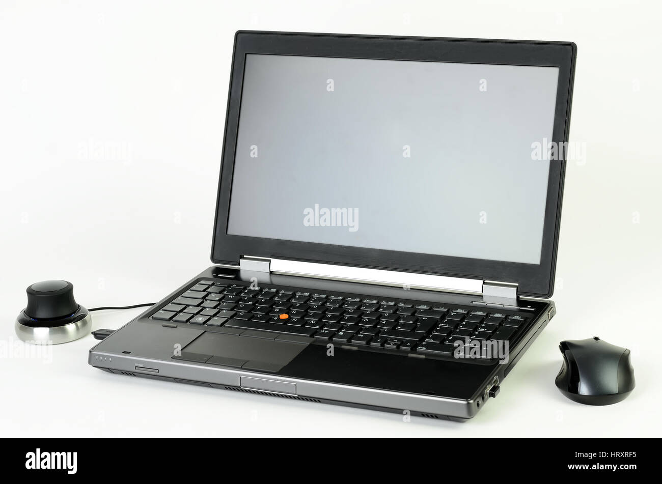 Laptop with empty screen Stock Photo - Alamy
