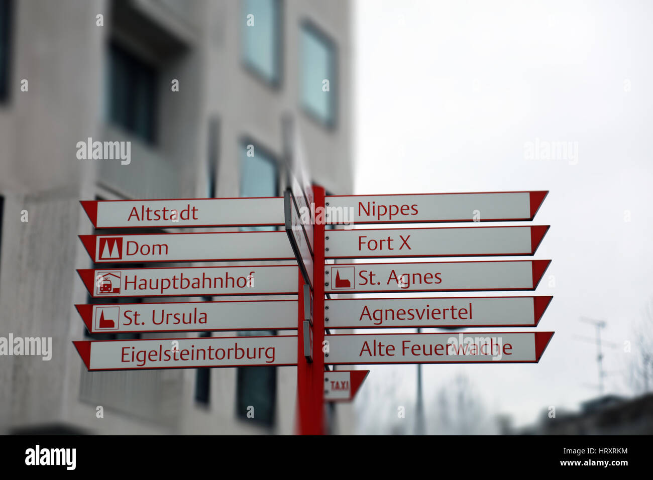 Straßenschild in Köln Stock Photo