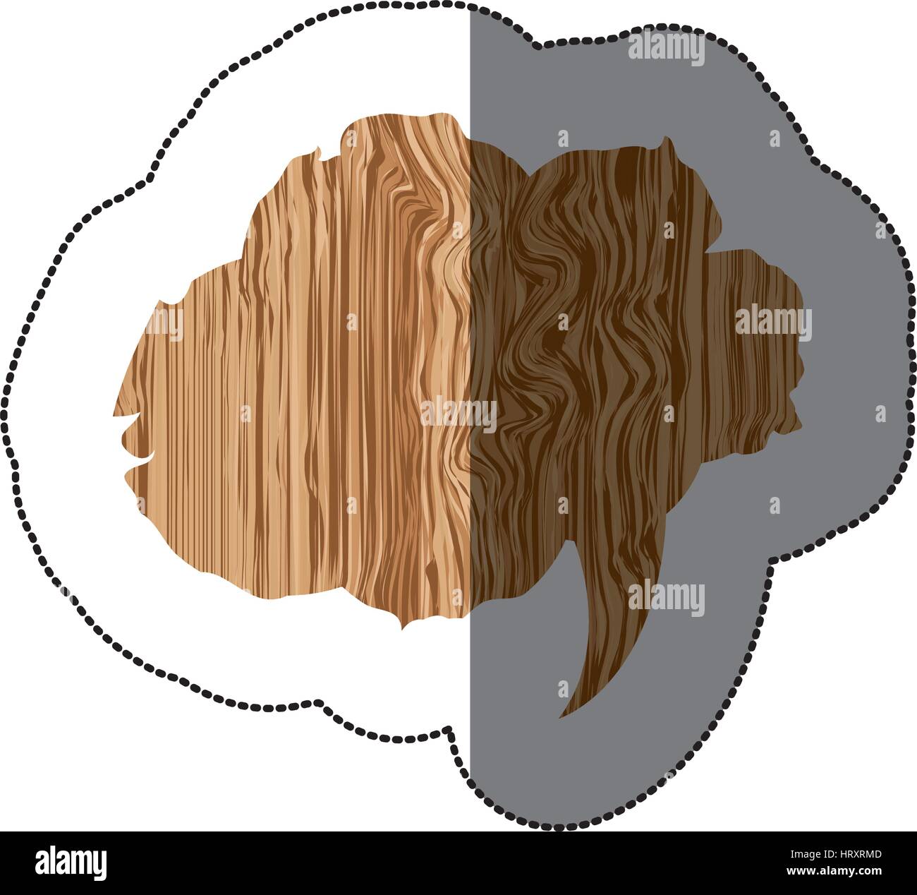 sticker realistc wooden texture cloud dialog callout Stock Vector Image ...