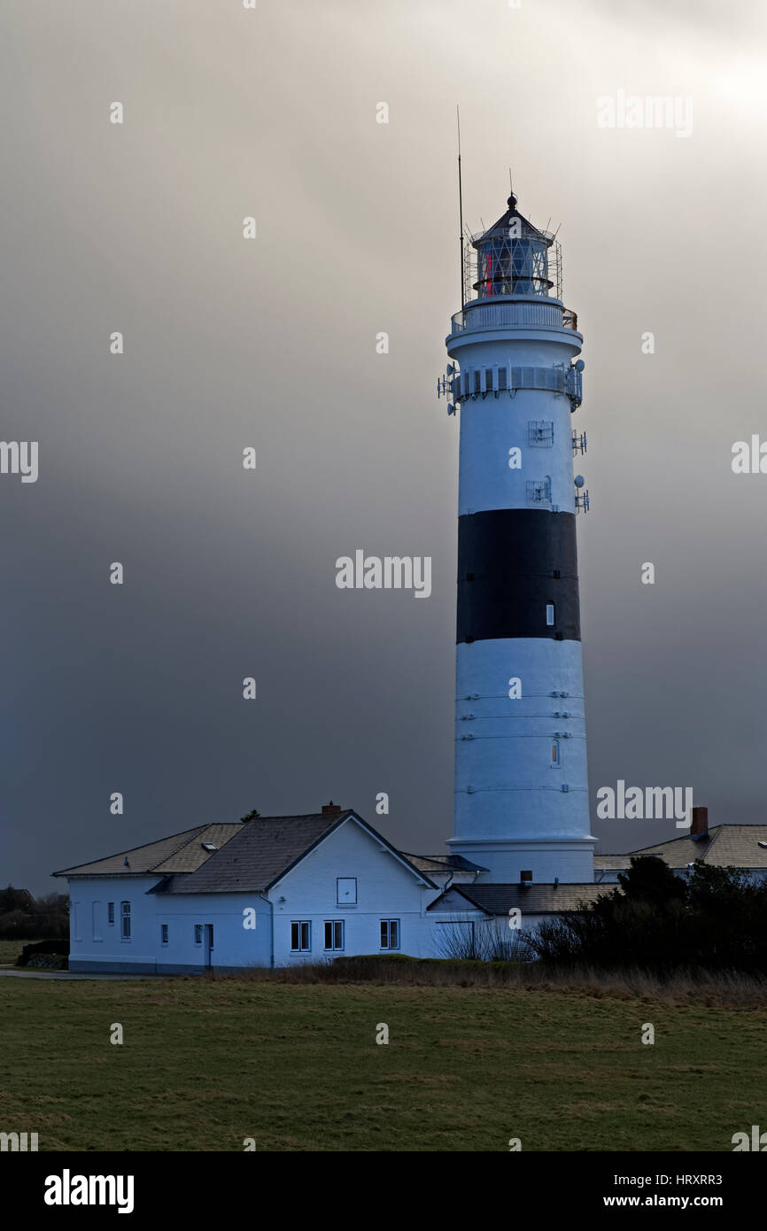 Rotes Kliff Lighthouse, Kampen, Sylt, Schleswig-Holstein, Germany, Europe Stock Photo