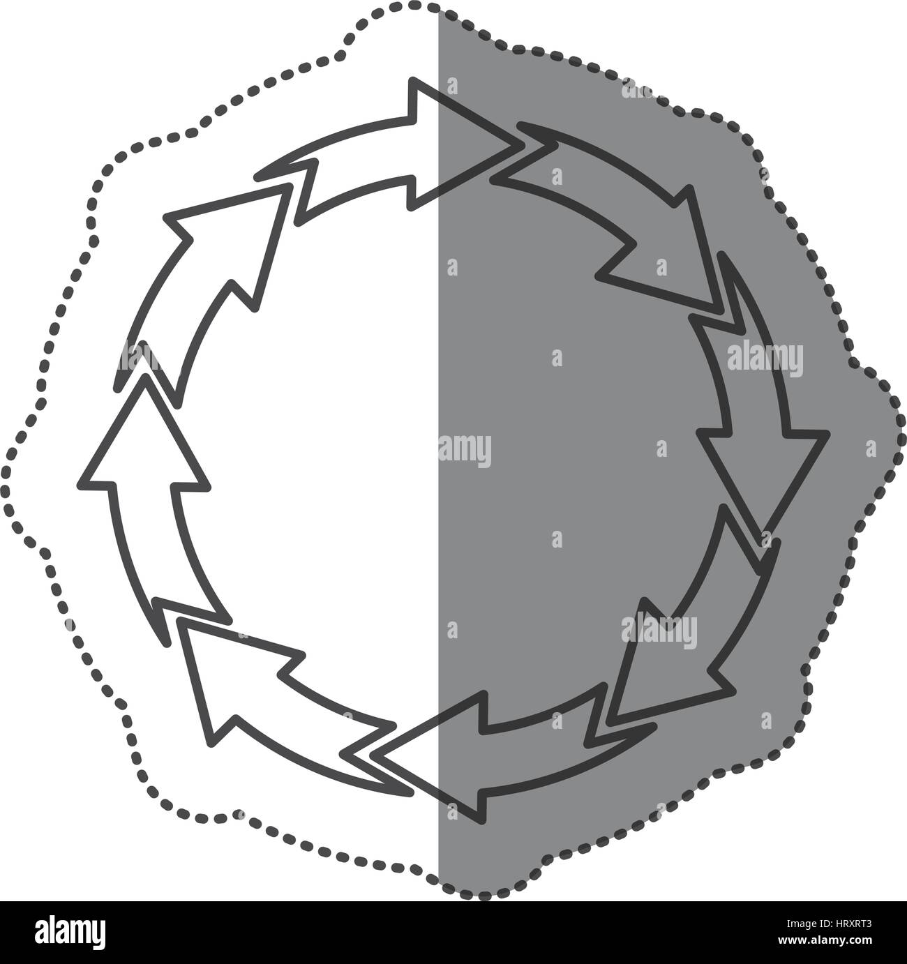 sticker silhouette set circular arrow icon Stock Vector Image & Art - Alamy
