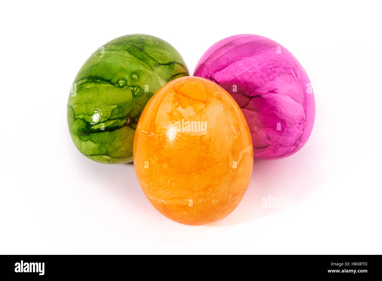 Colored easter eggs isolated on white background Stock Photo - Alamy