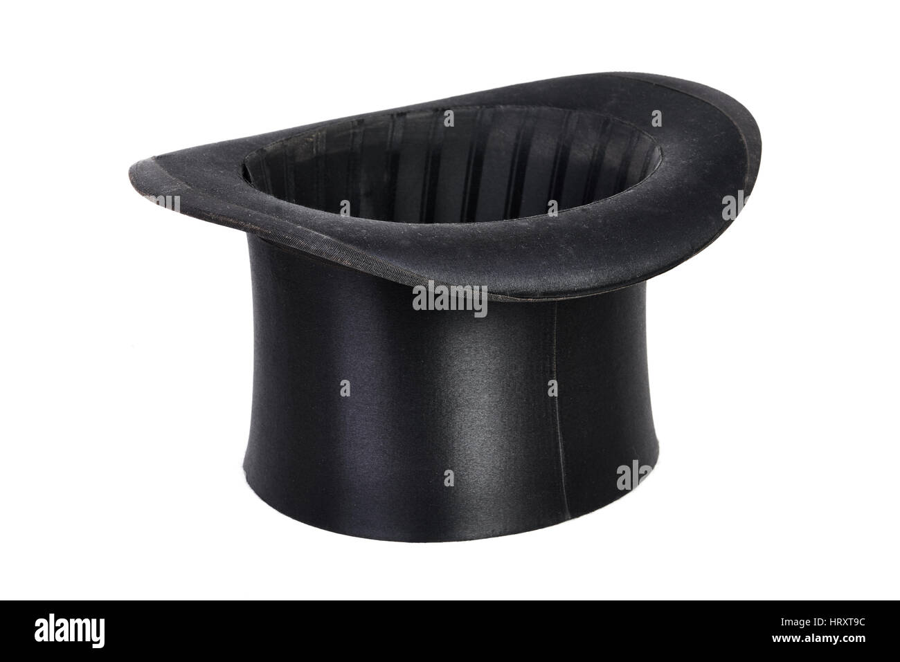 Black top hat isolated on white background Stock Photo - Alamy