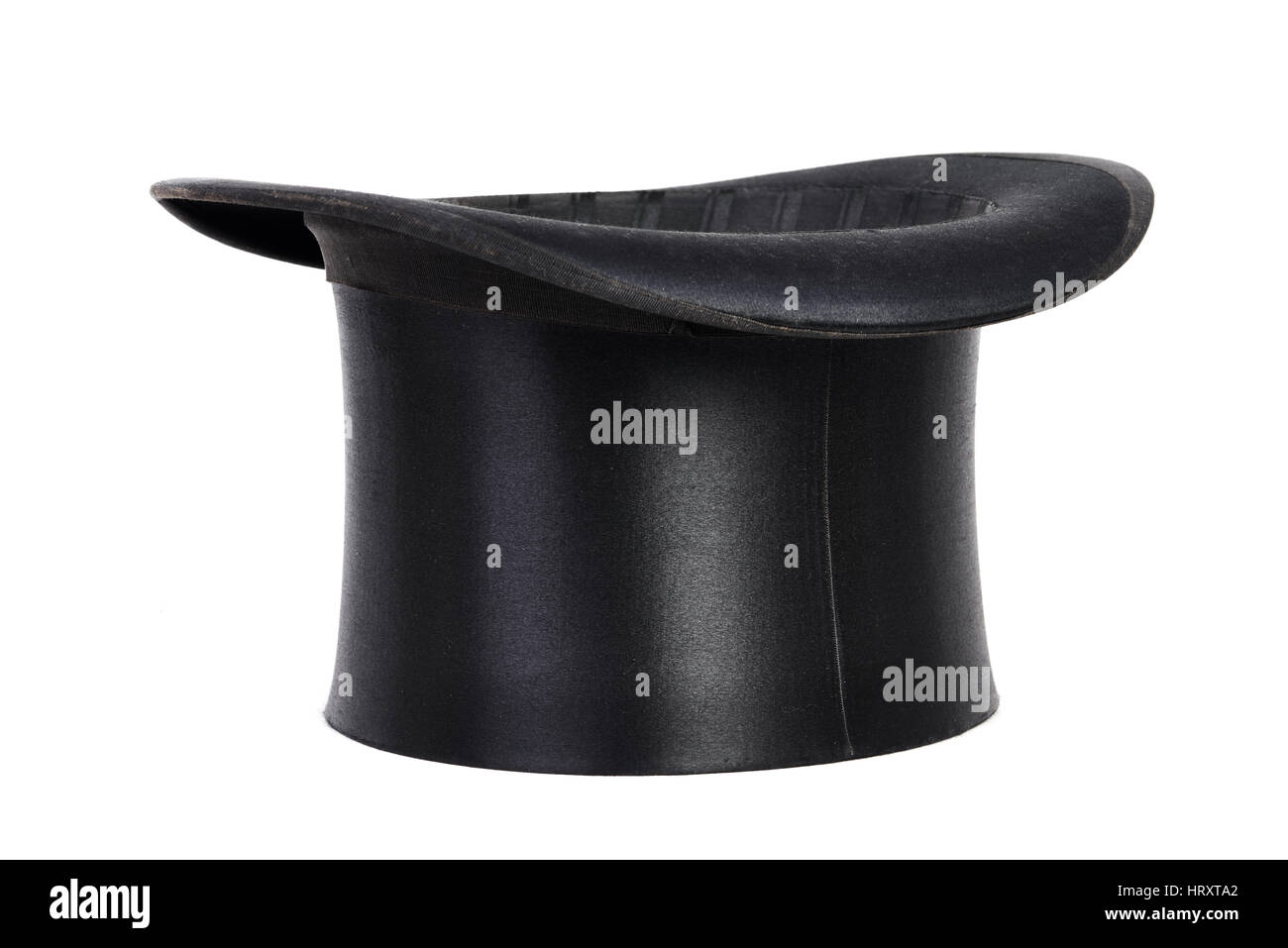 Black top hat isolated on white background Stock Photo - Alamy