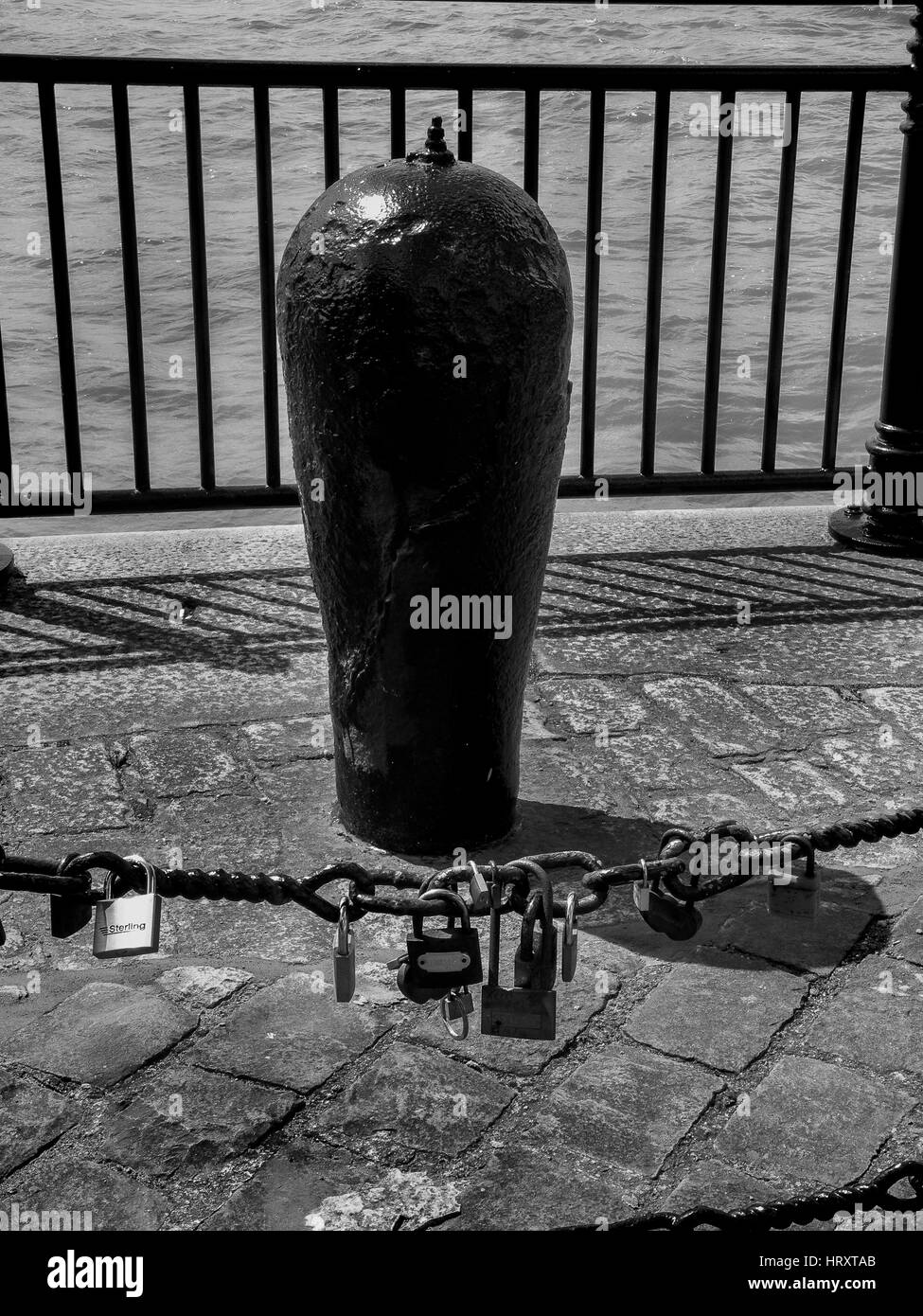 Liverpool waterfront padlocks Stock Photo Alamy