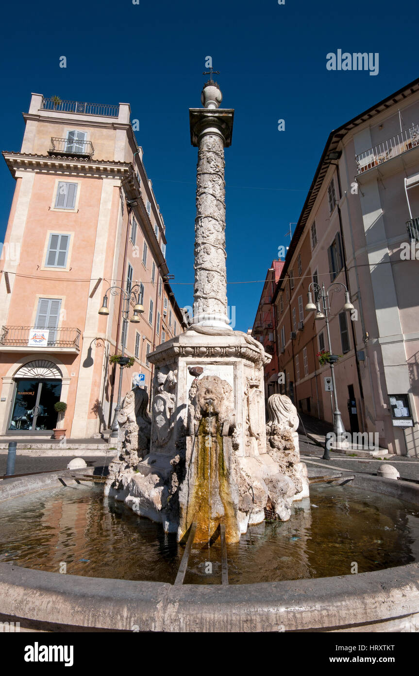 San Sebastiano fountain (by Virginio Bracci), Genzano di Roma, Lazio, Italy Stock Photo
