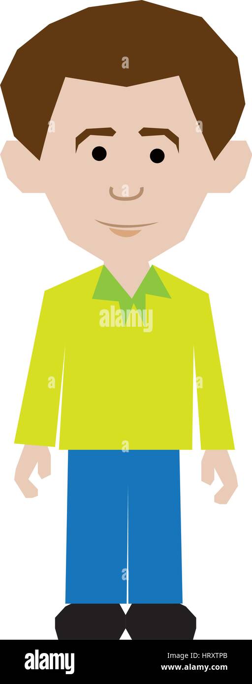 colorful picture man dressed casual style Stock Vector Image & Art - Alamy