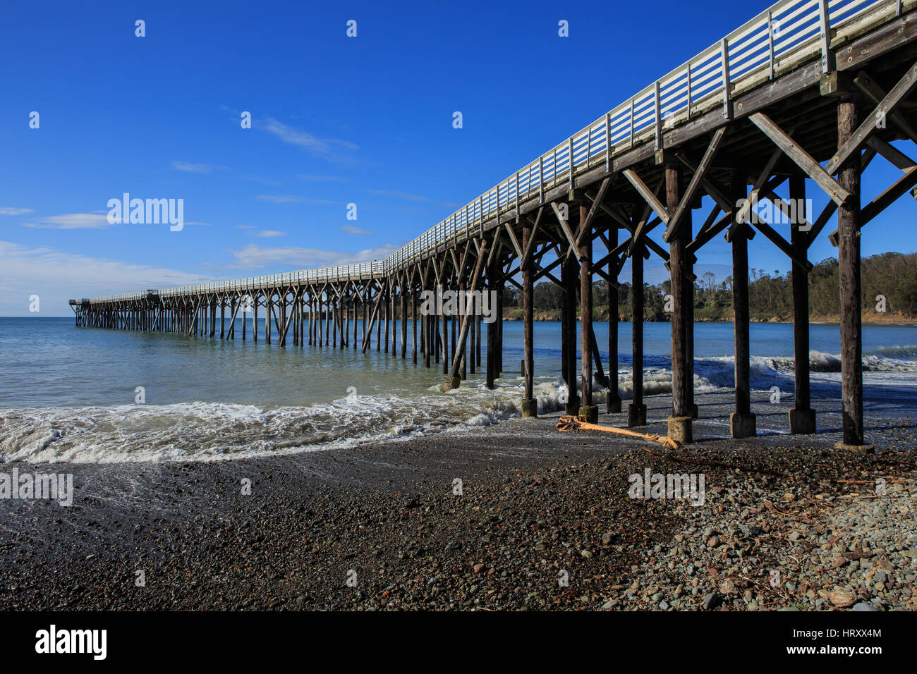 San Simeon Pier at the William Randolph Hearst Memorial State Beach. On PCH, California Highway