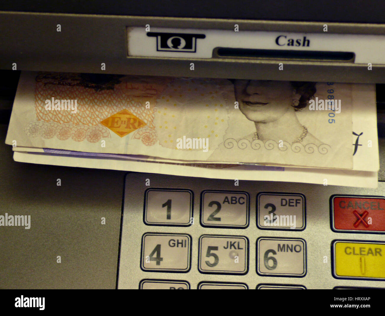 Cashpoint and money Stock Photo Alamy