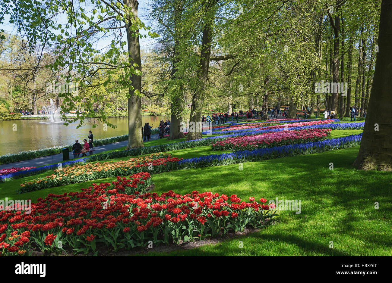 Lisse, Netherlands May 4, 2015 Visitors to Keukenhof, the largest