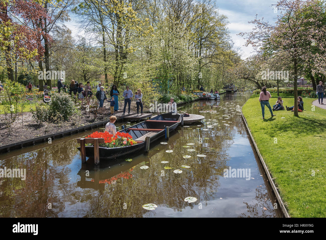 Lisse, Netherlands May 4, 2015 Visitors to Keukenhof, the largest
