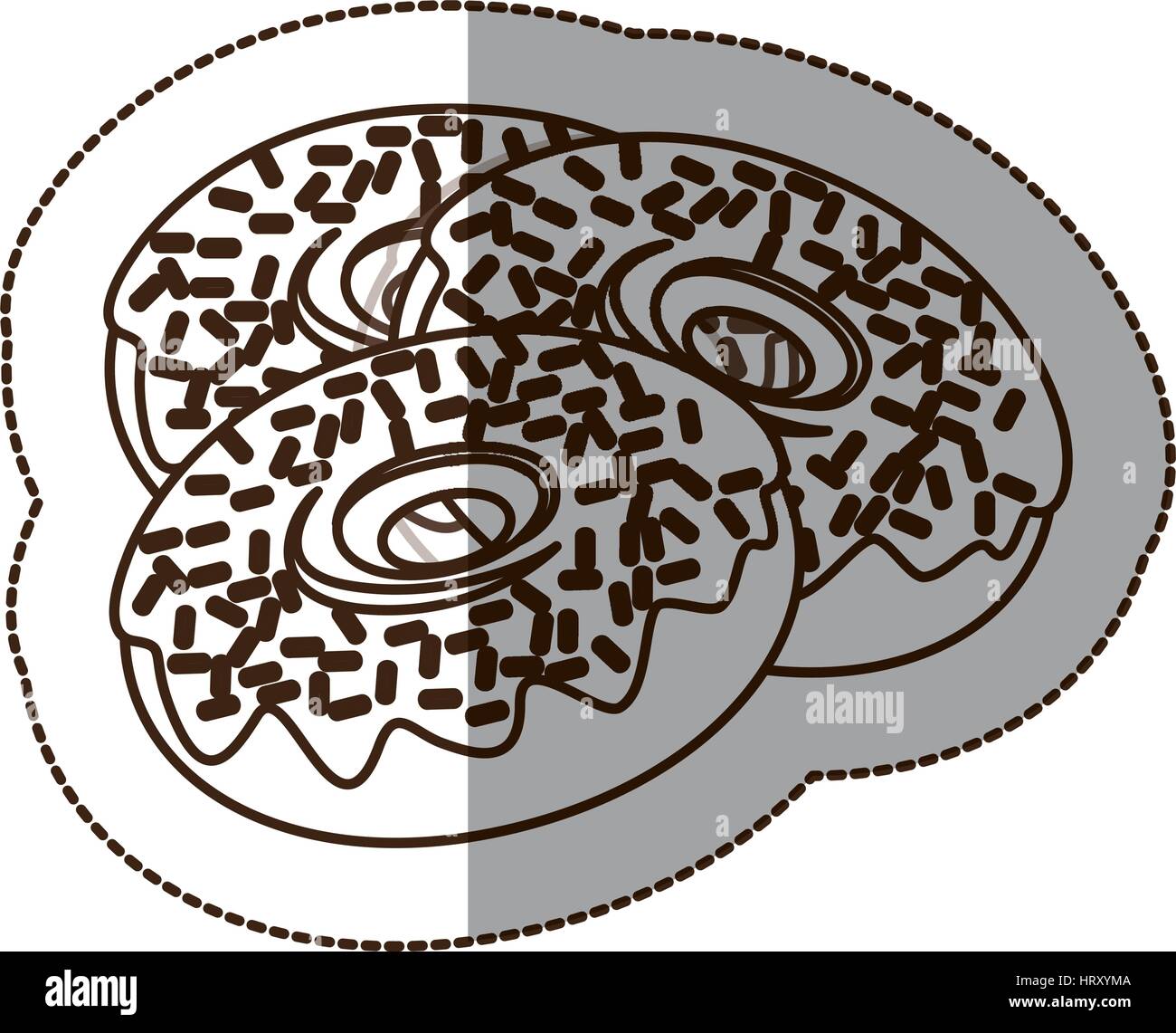 figure chocolate donuts icon Stock Vector Image & Art - Alamy