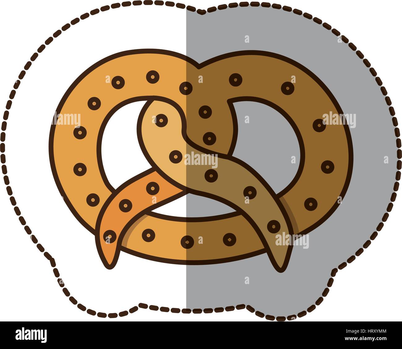 color pretzel bread icon Stock Vector Image & Art - Alamy