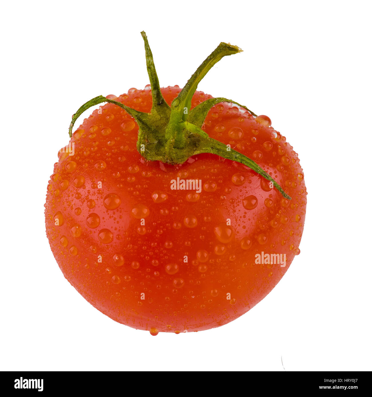 Isolated fresh tomato with water drops on white background Stock Photo ...