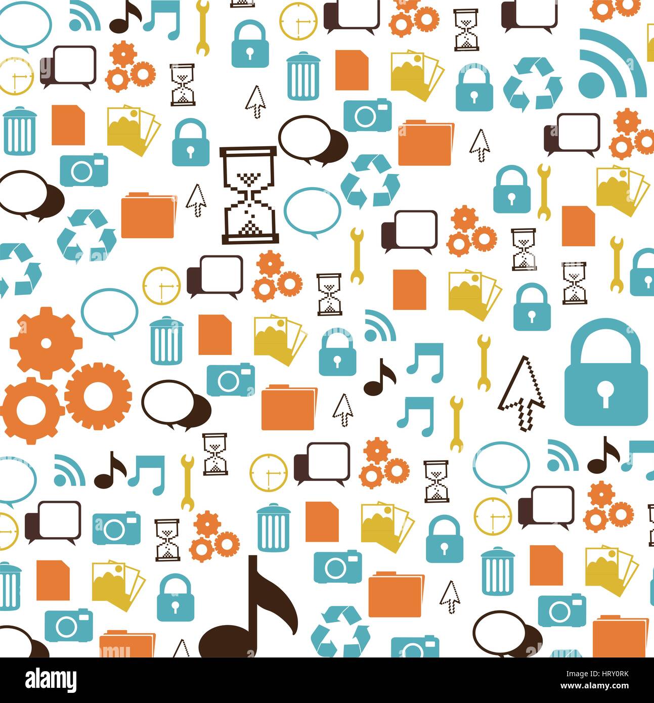 color pattern with computer icons Stock Vector Image & Art - Alamy