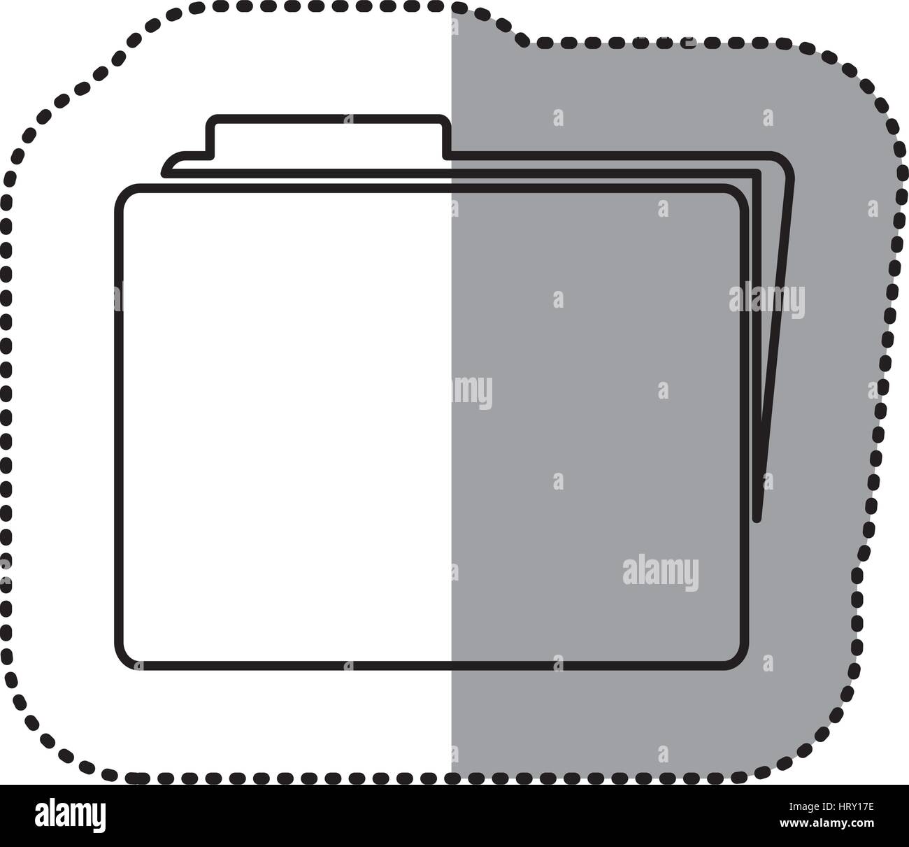 monochrome contour sticker of folder icon Stock Vector Image & Art - Alamy