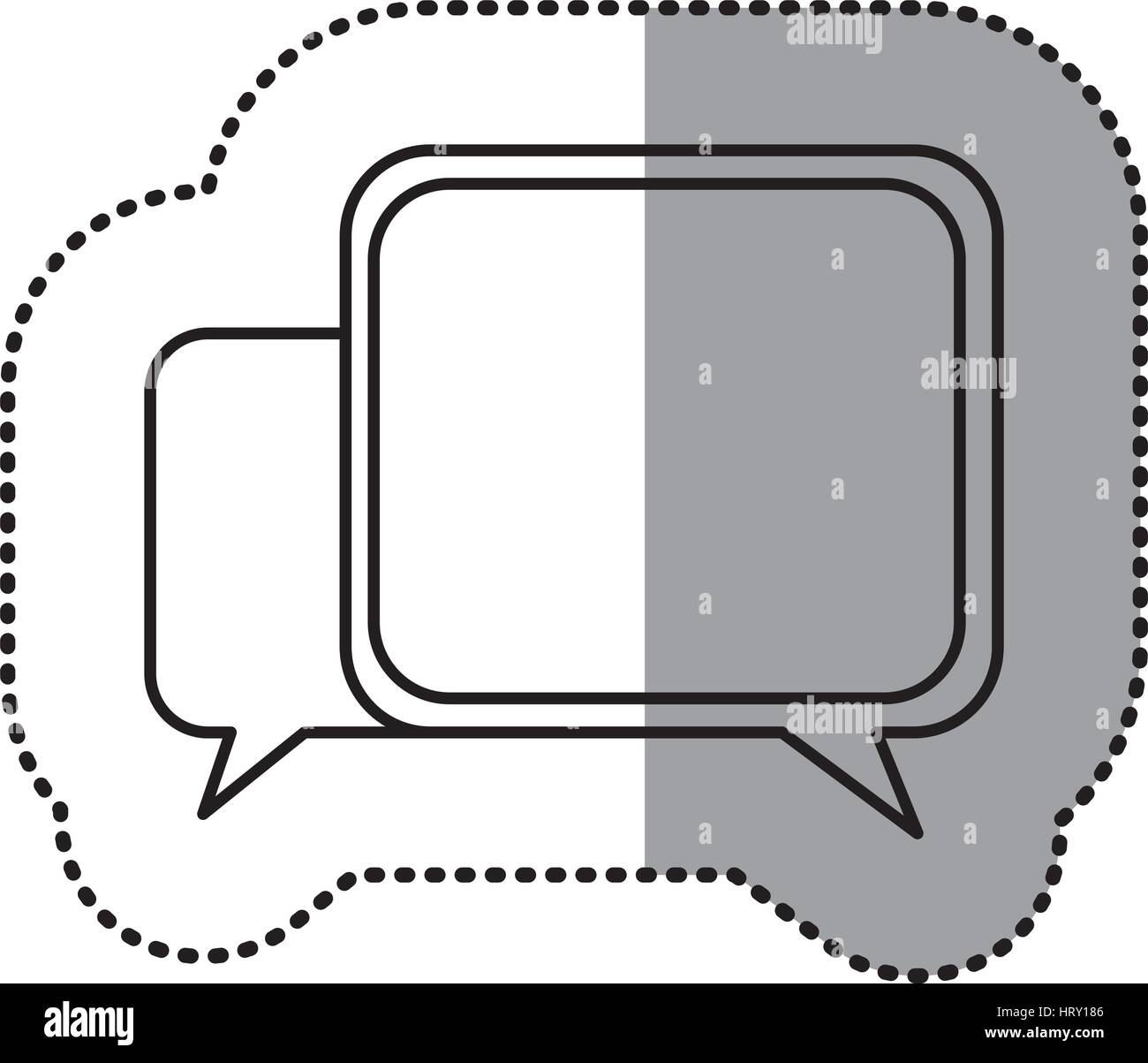 monochrome contour sticker of speech icon Stock Vector Image & Art - Alamy
