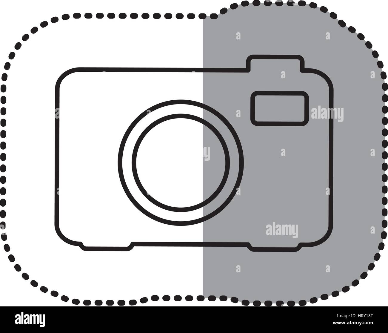 monochrome contour sticker of analog camera Stock Vector Image & Art ...