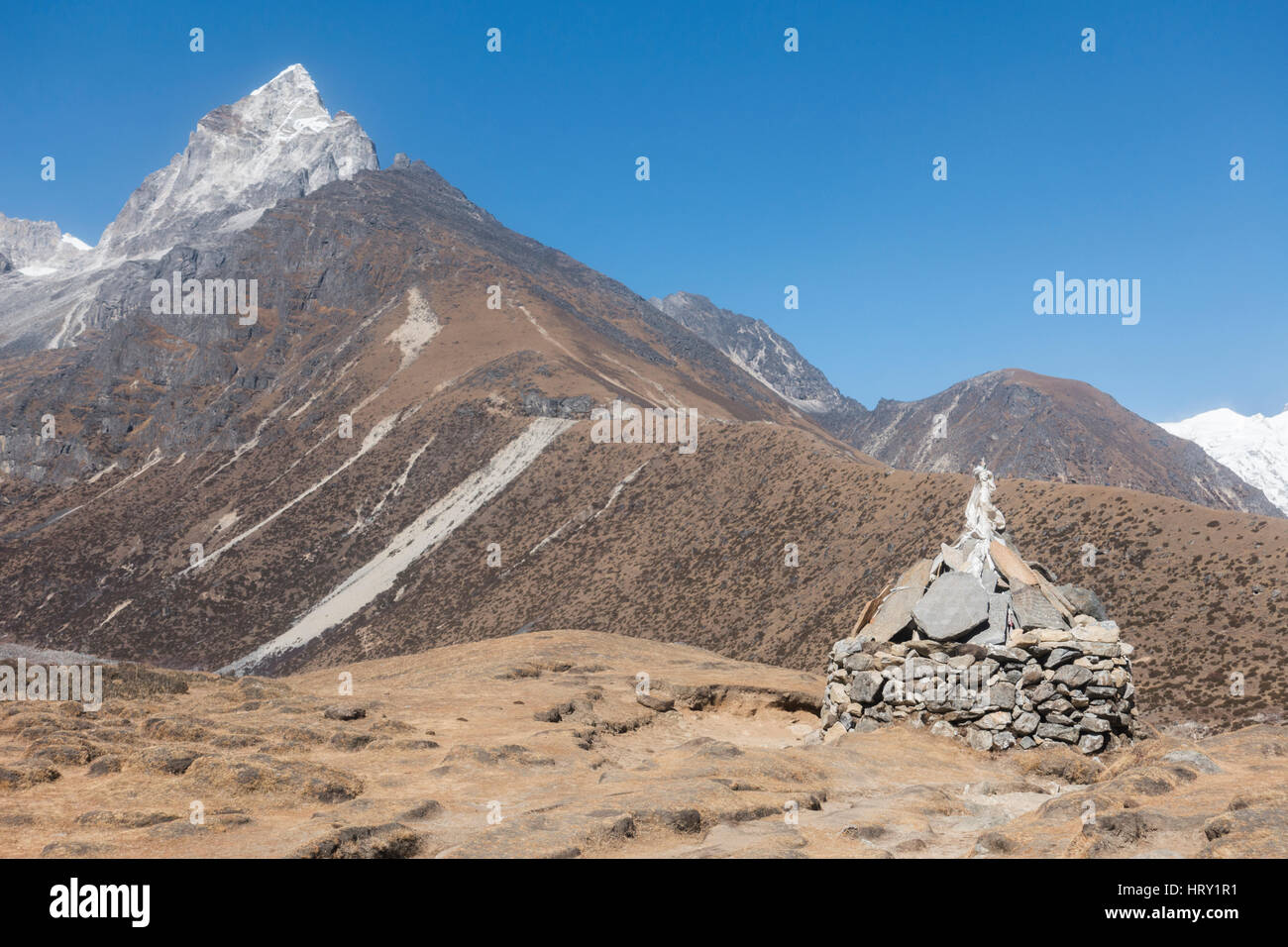 Landscape in Himalayas, Nepal Stock Photo