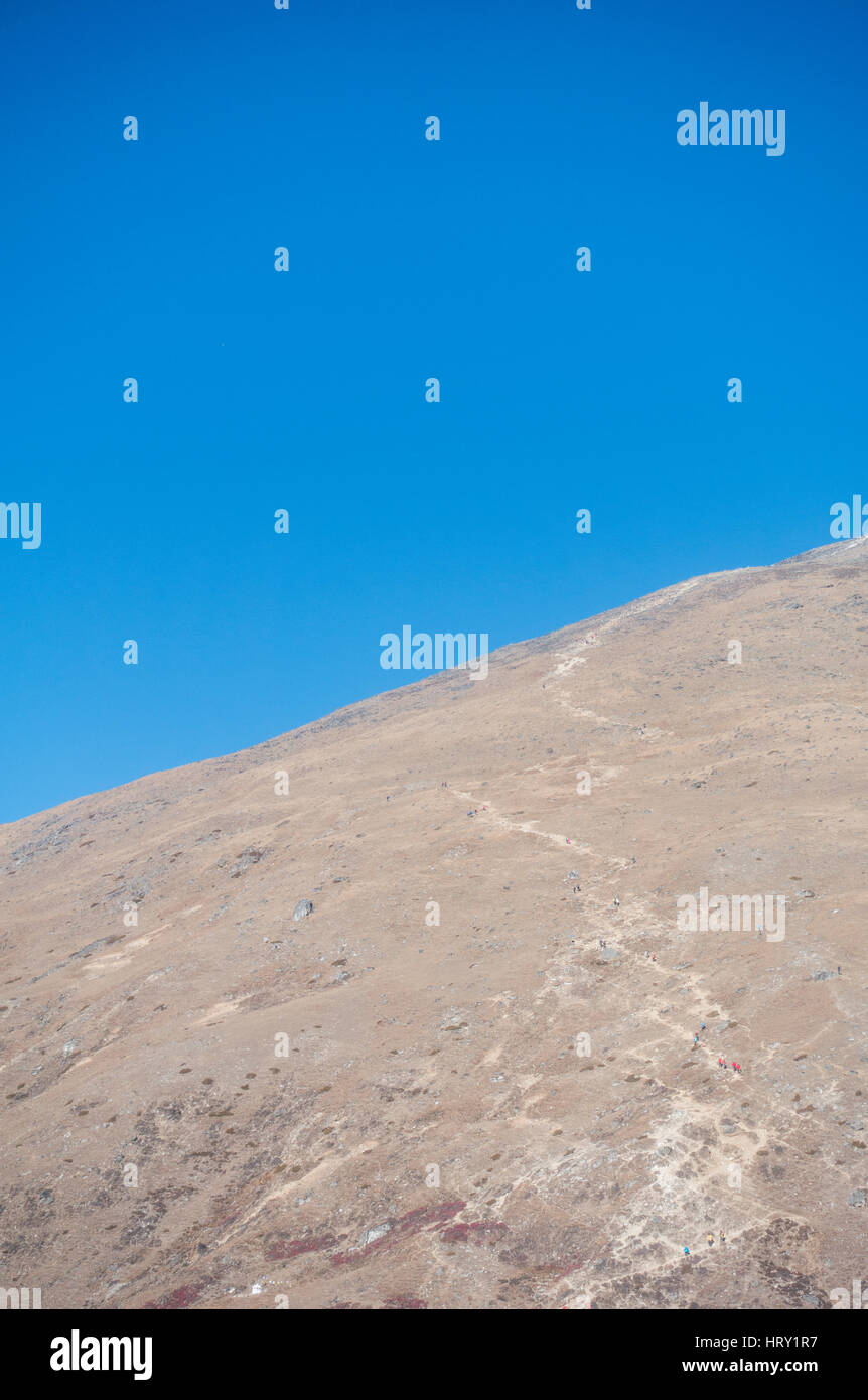 Trekking trail to Goyko Ri, Goyko, Nepal, Asia Stock Photo