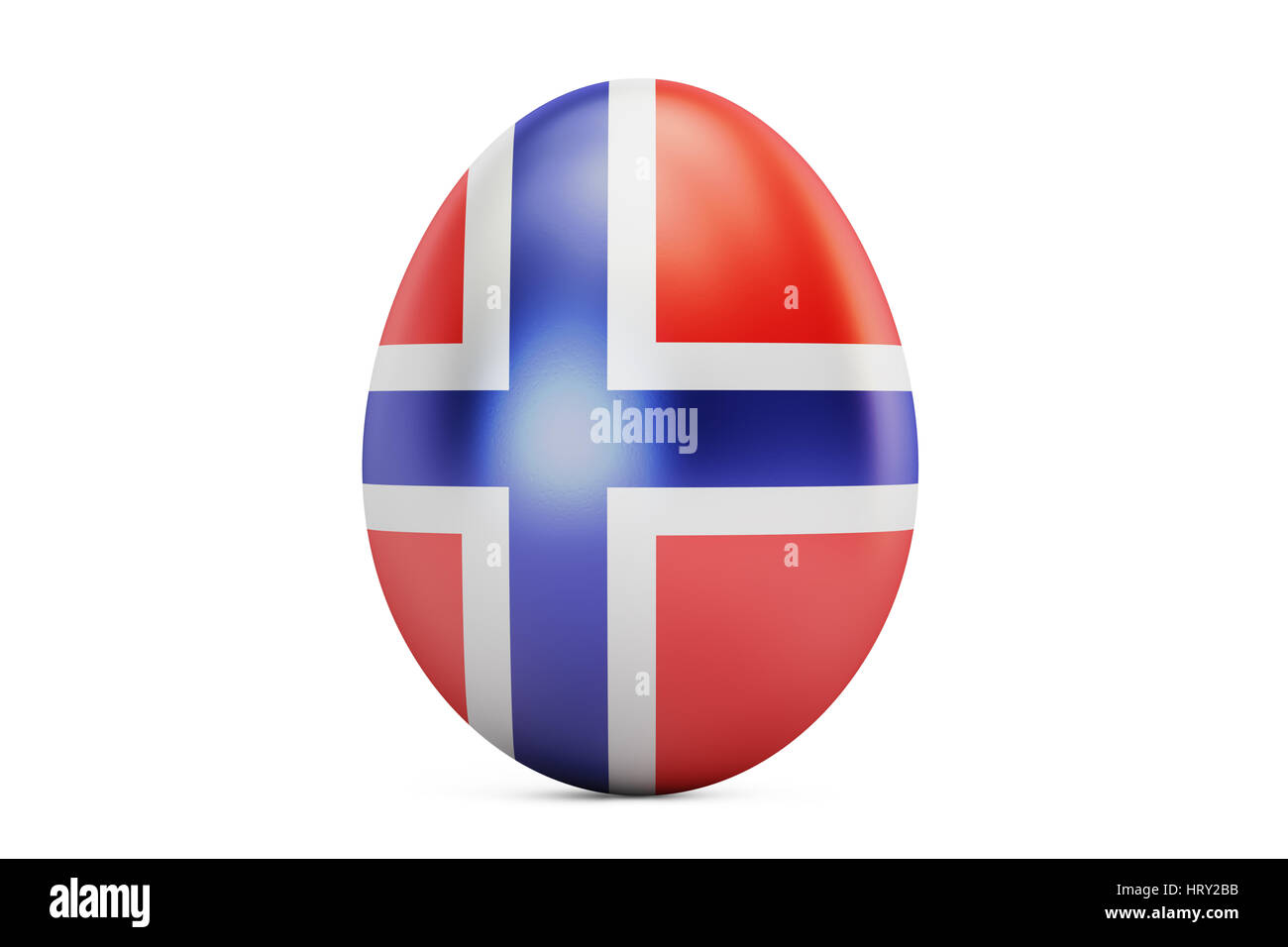 Easter egg with flag of Norway, 3D rendering Stock Photo