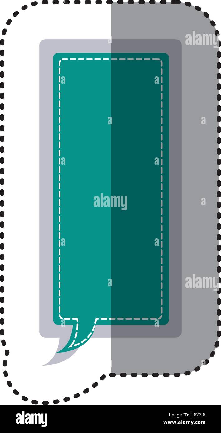 color sticker large rectangle frame callout dialogue Stock Vector Image ...