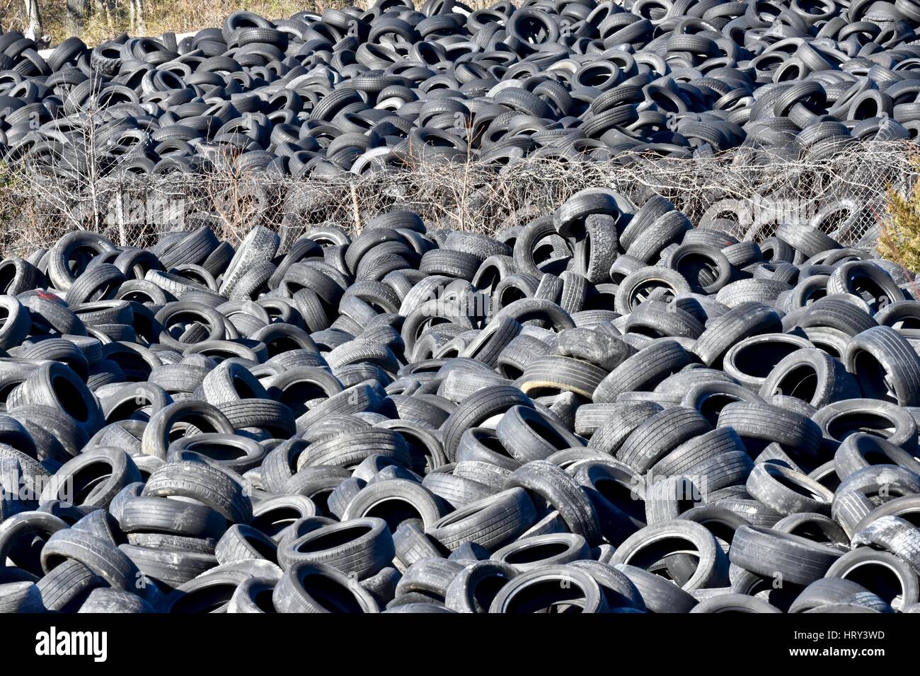 Used tire graveyard Stock Photo Alamy