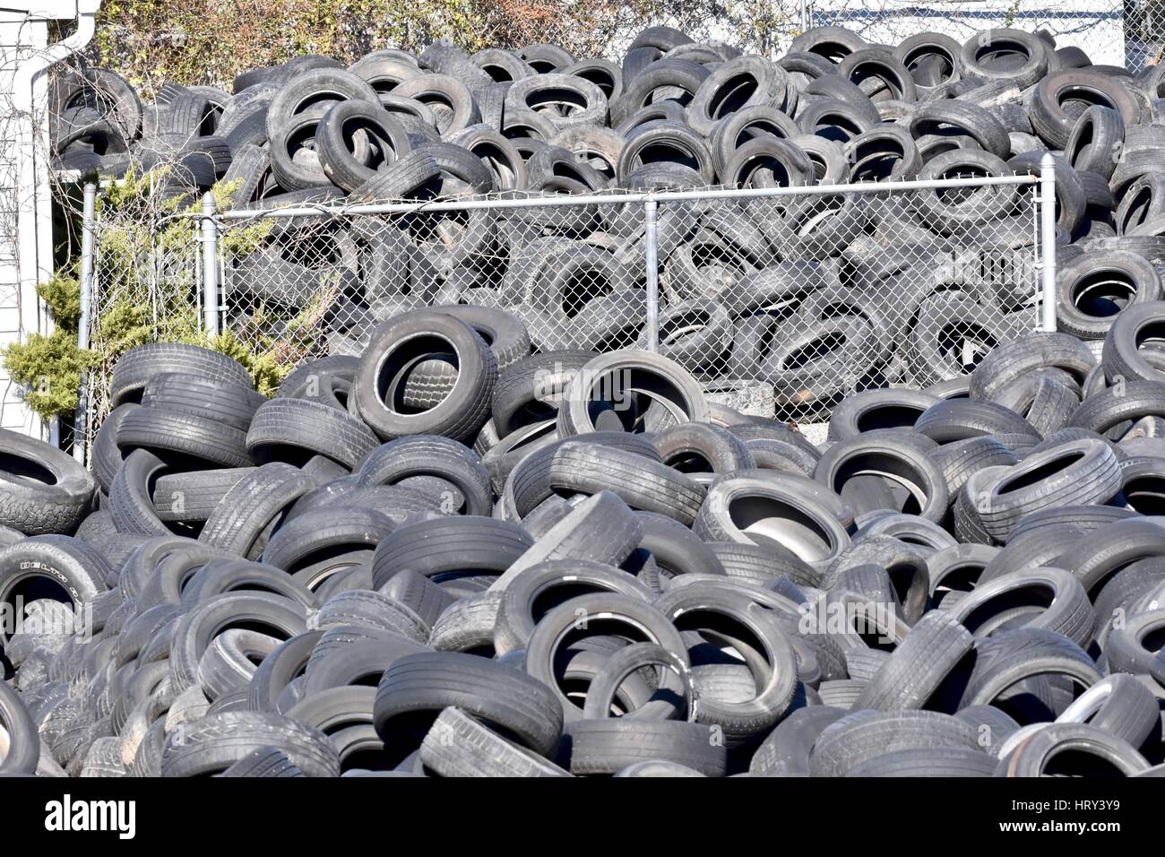 Used tire graveyard Stock Photo Alamy