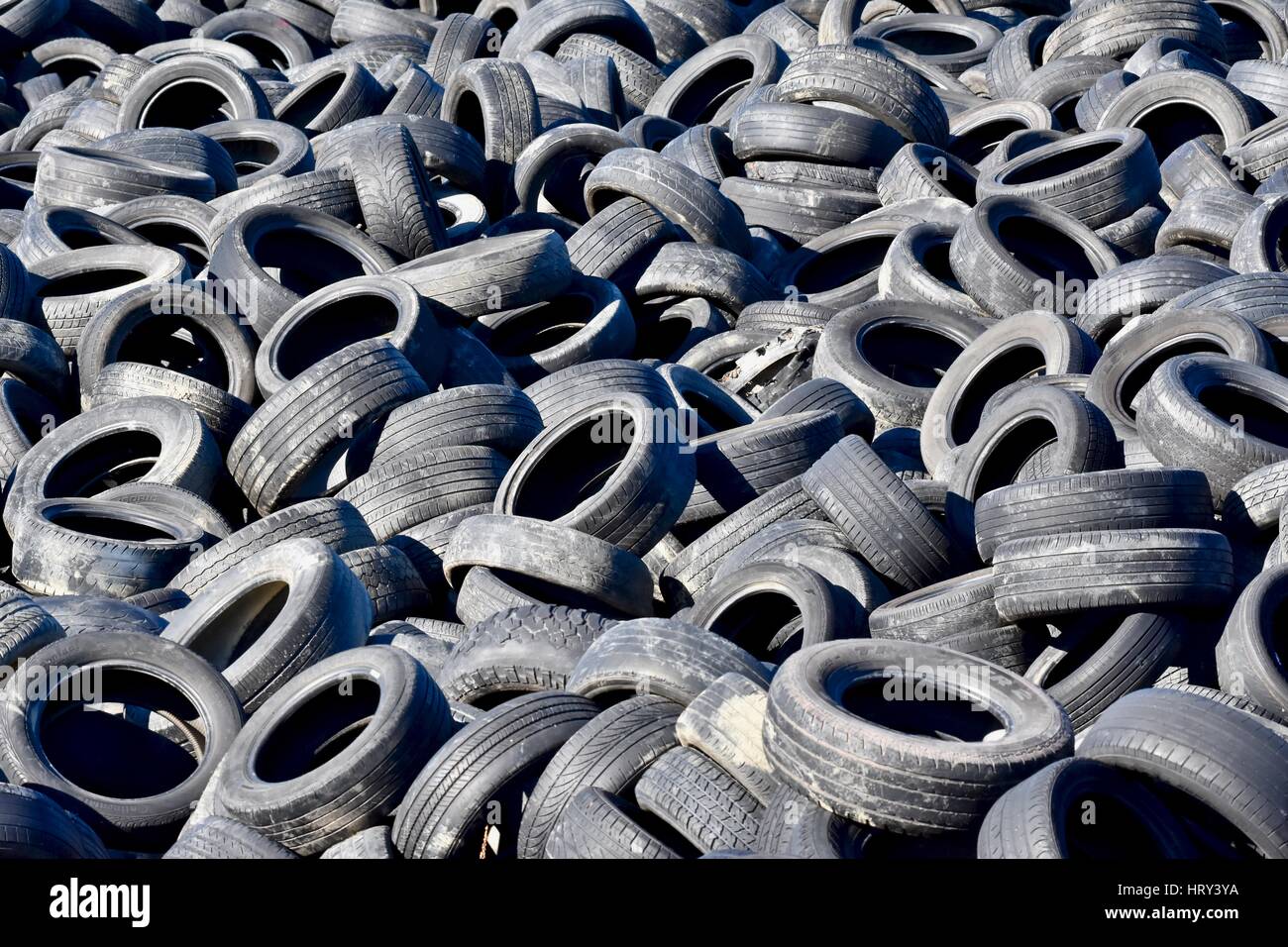 Used tire graveyard Stock Photo Alamy